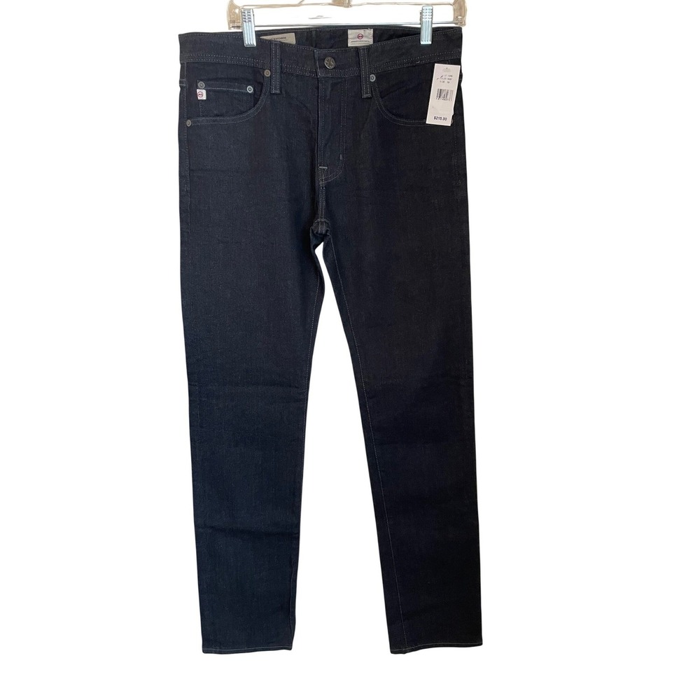 AG Adriano Goldschmied The Matchbox Slim Straight Jeans Dark Indigo 32x34 NWT